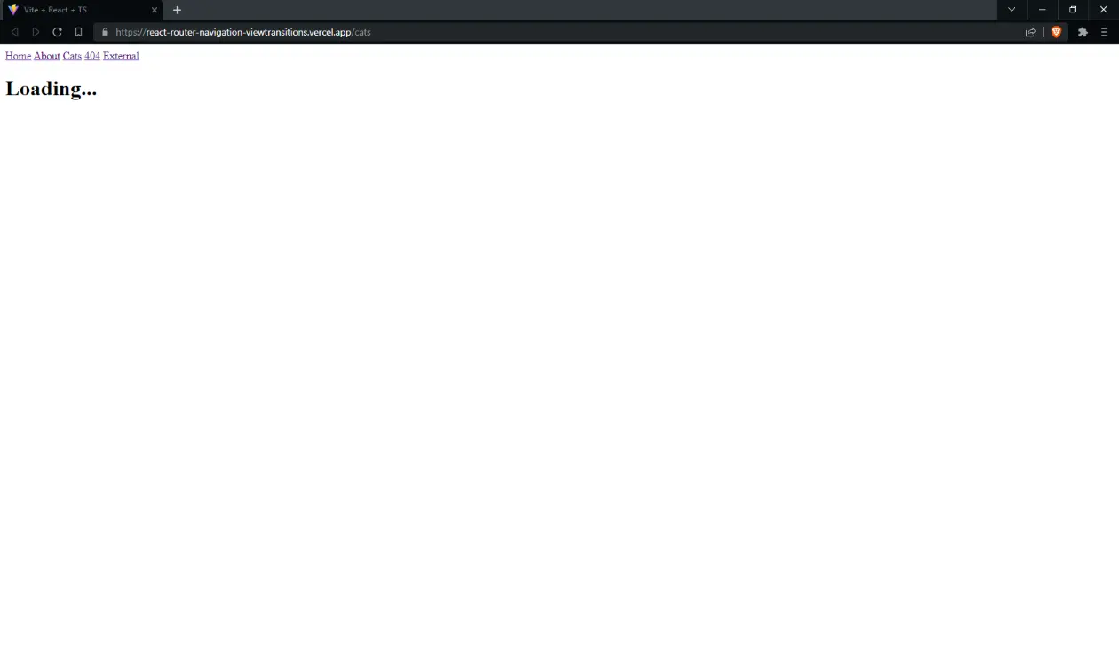 React View Transition Router